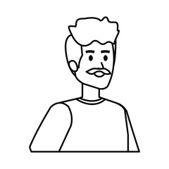 Obraz premium young man with beard character