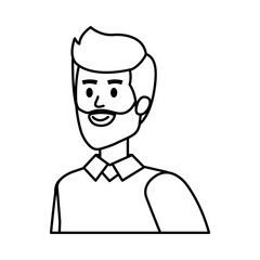 young man with beard character