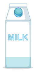 Isolated milk box on white background