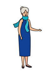 cute grandmother avatar character