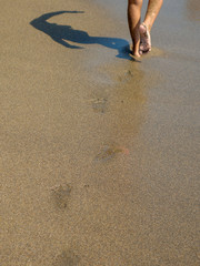 Walking on the beach