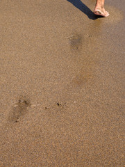 Sand background Footprint