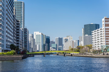 Landscape of Tennozu Canal in Tokyo © EISAKU SHIRAYAMA