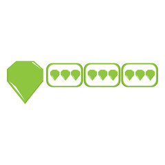 Isolated videogame bar with a diamond icon. Vector illustration design