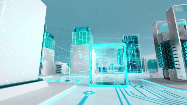 Herpes simplex with medical digital technology concept