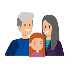 Obraz premium cute grand parents couple with grandaughter