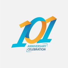 101 Year Anniversary Celebration Vector Template Design Illustration