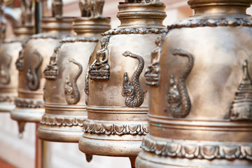 Fototapeta na wymiar bells in a buddhist temple