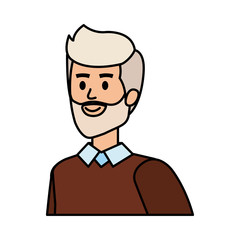 cute grandfather avatar character