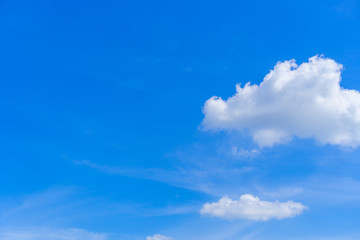 Copy space summer blue sky and white cloud abstract background.