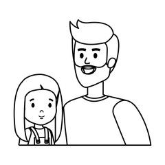 father with daughter characters