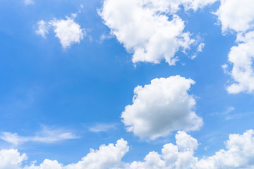 Obraz na płótnie Canvas Blue sky and white clouds abstract background.