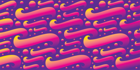 colorful wave shape pattern design