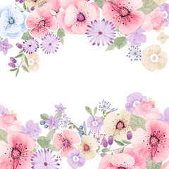 Colorful flower on white background