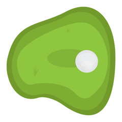 Golf hole with a ball. Vector illustration design