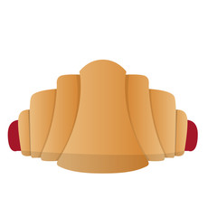 Isolated sausage roll image. Vector illustration design