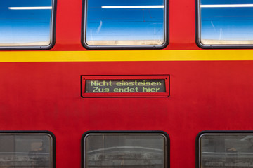 Endhaltestelle Ziel Regionalzug