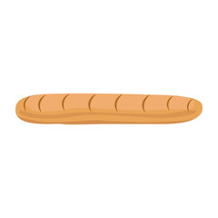 Isolated french baguette image. Vector illustration design