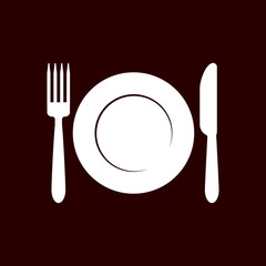 Restaurant icon. Logo template. Vector symbol of restaurant. Restaurant menu. Table setting.