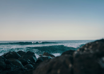 tenerife surfing rock perspective