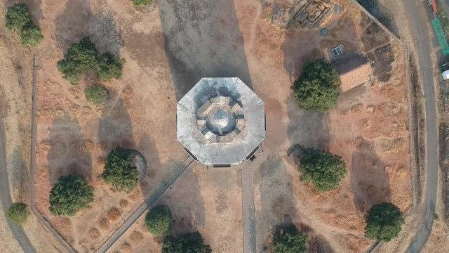 Chandbiwi's Mahel, Chand Bibi Palace in Ahmednagar, India - octal stone structure - Indian History | Warrior | Chand Bibi |  Islamic Culture, Architecture and Art of the Deccan Sultanate | Aerial