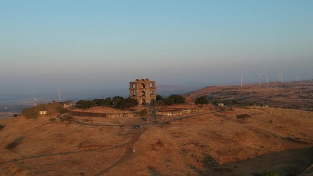 Chandbiwi's Mahel, Chand Bibi Palace in Ahmednagar, India - octal stone structure - Indian History | Warrior | Chand Bibi |  Islamic Culture, Architecture and Art of the Deccan Sultanate | Aerial