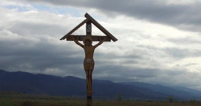 The Troit with the scene of the crucifixion of Jesus Christ, one of the most representative images of Christianity, but also a symbol of the Land of Fagaras