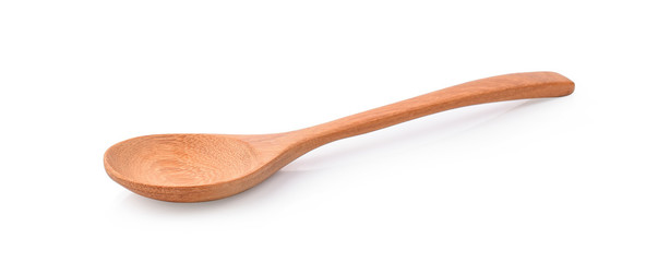 Wooden Spoon Isolated on a white background.