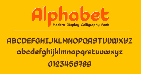 Alphabet ABC Font Typeface Modern Calligraphy