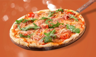 Pizza with Tomatoes, Cheese and Basil
