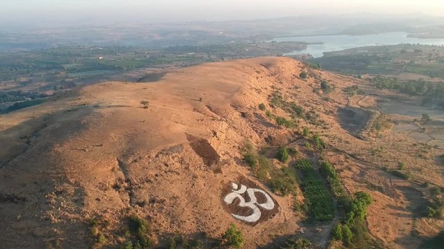 Yoga Vidya Gurukul | Om on the hill | Peace | Aerial Footage from Nashik, India