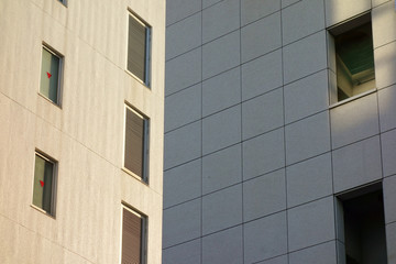 The exterior wall of office building  