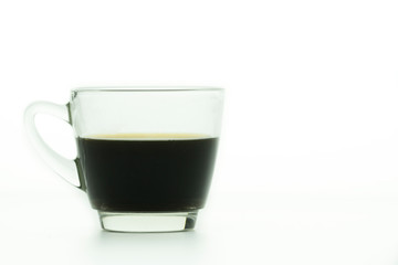 Cup of coffee on white background