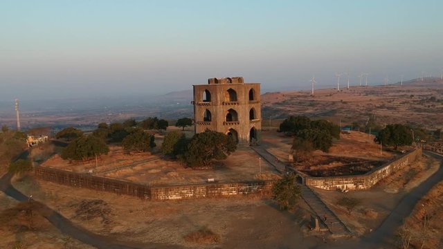 Chandbiwi's Mahel, Chand Bibi Palace in Ahmednagar, India - octal stone structure - Indian History | Warrior | Chand Bibi |  Islamic Culture, Architecture and Art of the Deccan Sultanate | Aerial