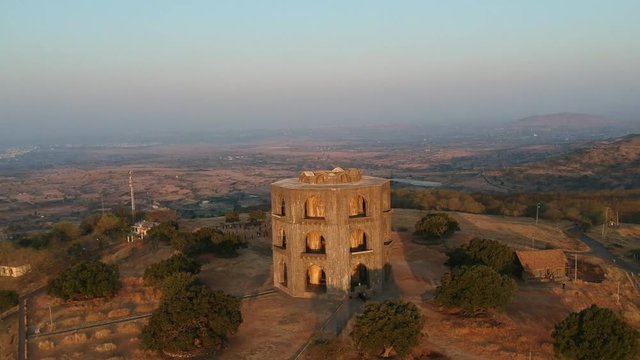 Chandbiwi's Mahel, Chand Bibi Palace in Ahmednagar, India - octal stone structure - Indian History | Warrior | Chand Bibi |  Islamic Culture, Architecture and Art of the Deccan Sultanate | Aerial