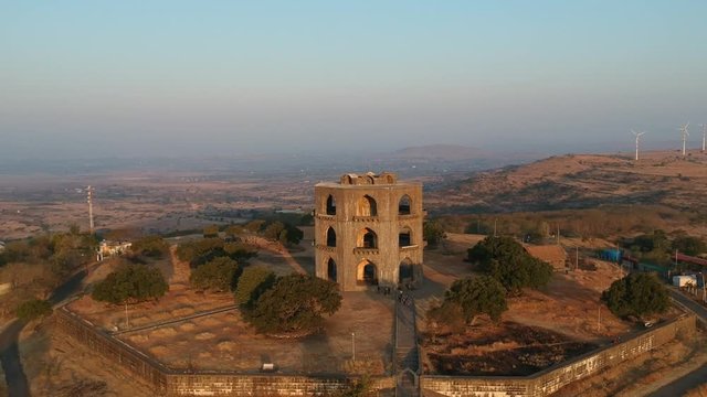 Chandbiwi's Mahel, Chand Bibi Palace in Ahmednagar, India - octal stone structure - Indian History | Warrior | Chand Bibi |  Islamic Culture, Architecture and Art of the Deccan Sultanate | Aerial