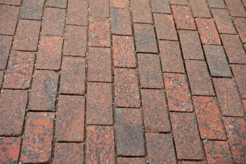 the floor is of red granite