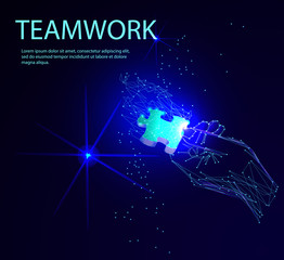 puzzle on dark blue background