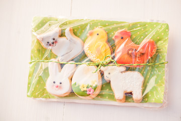 edible easter spring animal shaped cookies bisquits 
