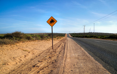 Bilby sign on the Highway in Western Australia.