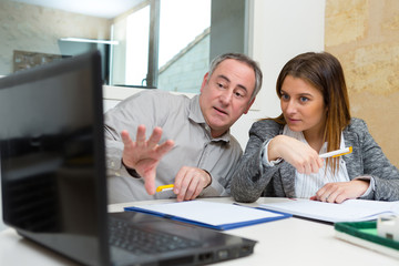 giving some insight to young office worker