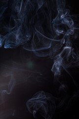 Smoke on a black background.