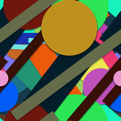Flat material design - Creative vector trend seamless