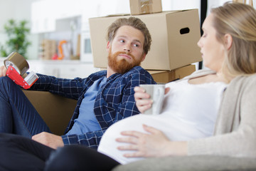 couple preparing moving house