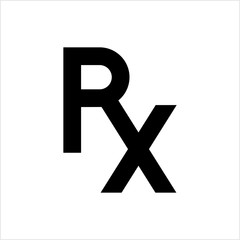 Rx Icon, Rx Pharmacy Icon, Rx Medical Prescription Icon, Rx Medicine Icon