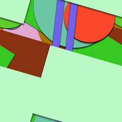 Flat material design - Creative vector trend seamless