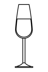 glass of wine black and white