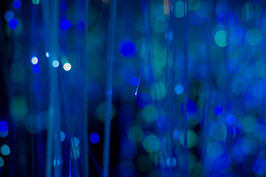 Blue striped bokeh background with stains