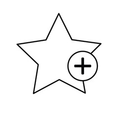 Add star bookmark outline icon