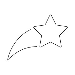 Moon and stars line icon